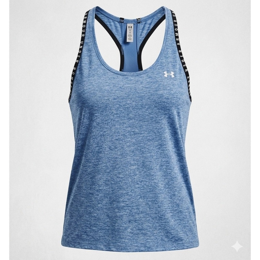 Under Armour Heat Gear 1360831 Women's Blue Knockout Tanktop. Size M